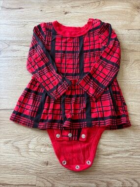 Lullaby Lane Red & Black Plaid Baby Swing Dress